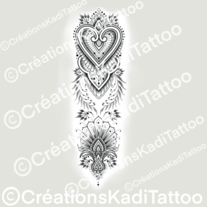 Tatouage henné ornementale fémini