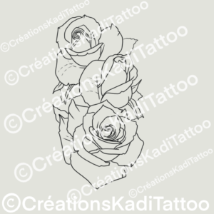 Tatouage élégance - roses réalistes