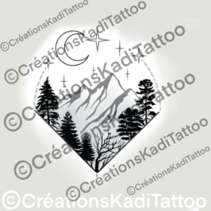 Tattoo Triangle montagne paysage